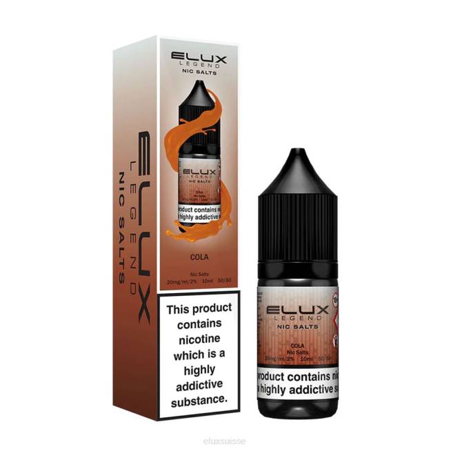 Elux Legend sel de nicotine 10ml | Elux Puff Suisse R40F41 Cola