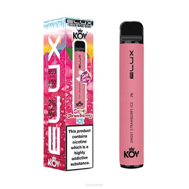 Elux Bar vape jetable série douce | Elux Prix R40F110 glace sucrée à la fraise