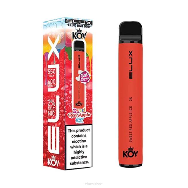 Elux Bar vape jetable série douce | Elux Puff Suisse R40F11 glace sucrée à la pomme rouge