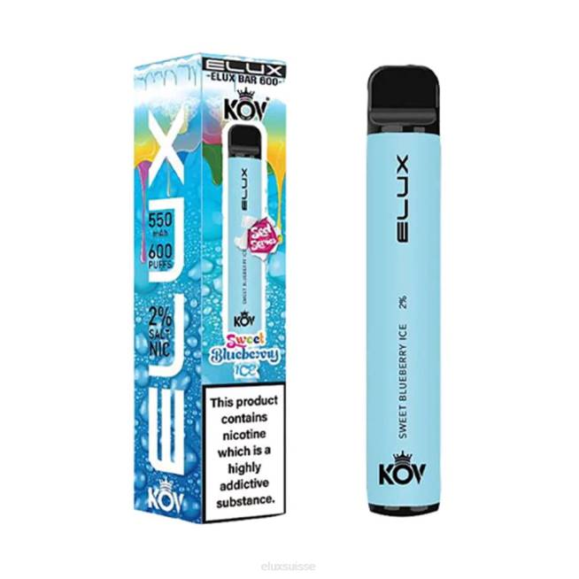 Elux Bar vape jetable série douce | Elux Vape Flavours R40F109 glace sucrée aux myrtilles