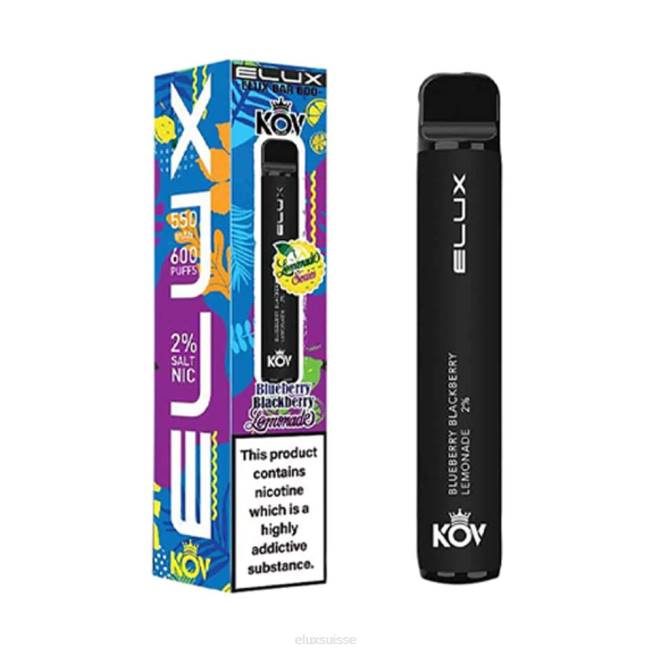 Elux Bar vape jetable série limonade | Elux Suisse R40F105 limonade aux myrtilles et aux mûres