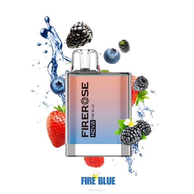 Elux Firerose Nova Vape jetable de 600 bouffées | Elux Berne R40F26 bleu feu