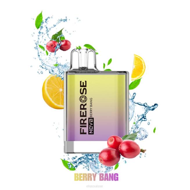 Elux Firerose Nova Vape jetable de 600 bouffées | Elux Magasin Suisse R40F18 coup de baies