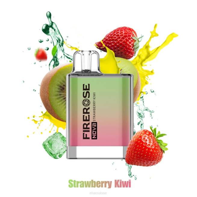 Elux Firerose Nova Vape jetable de 600 bouffées | Elux Suisse R40F25 fraise-kiwi