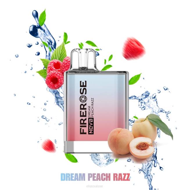 Elux Firerose Nova Vape jetable de 600 bouffées | Elux Vape Juice Amazon R40F112 pêche de rêve