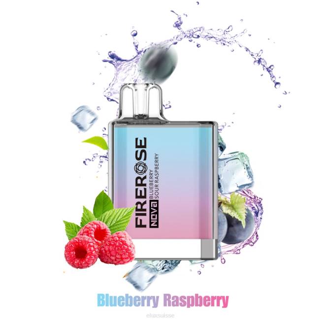Elux Firerose Nova Vape jetable de 600 bouffées | Elux Vape Juice Amazon R40F22 myrtille, framboise aigre