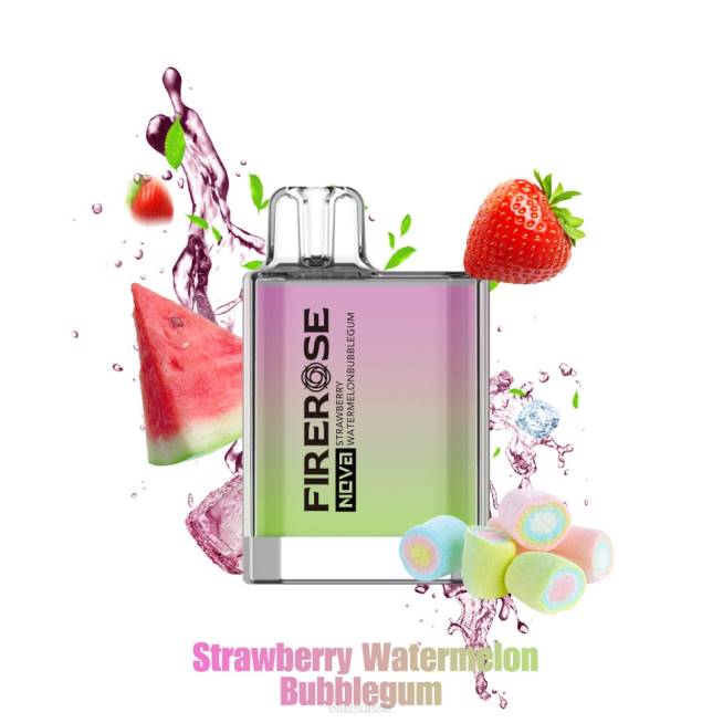 Elux Firerose Nova Vape jetable de 600 bouffées | Elux Vape Suisse R40F24 bubblegum fraise pastèque