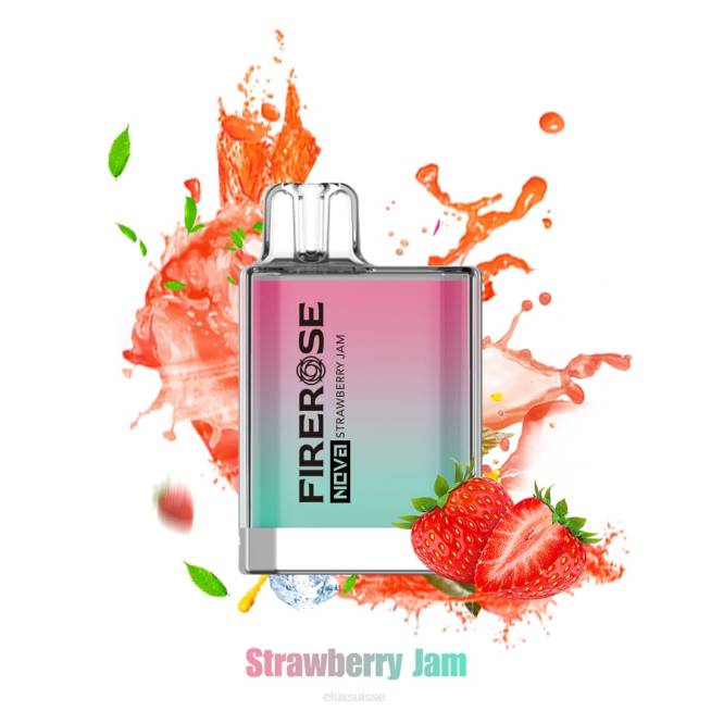 Elux Firerose Nova Vape jetable de 600 bouffées | Elux Wholesale R40F113 confiture de fraise