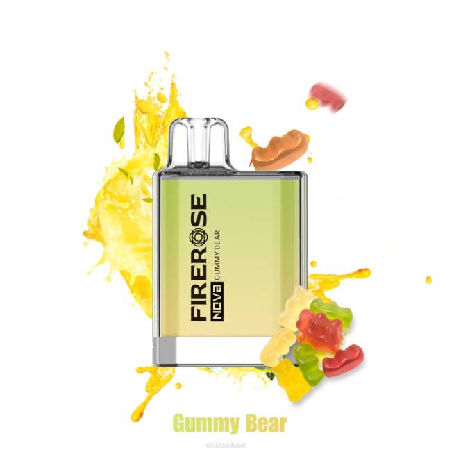 Elux Firerose Nova Vape jetable de 600 bouffées | Puff Elux R40F27 ours gommeux